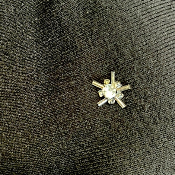 Carmen Marc Valvo Jewel Swing A-line Skater Sweater Knit Skirt Size XL Black‎ - Picture 6 of 7